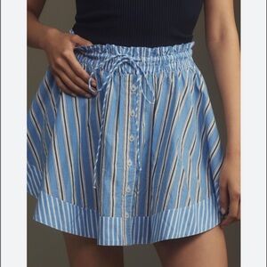 Anthropology blue plaid skort